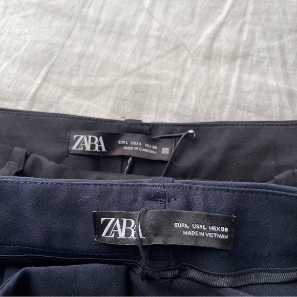 🖤💙 ZARA Black & Navy Blue Dress Pants Bundle Large - Picture 2 of 6